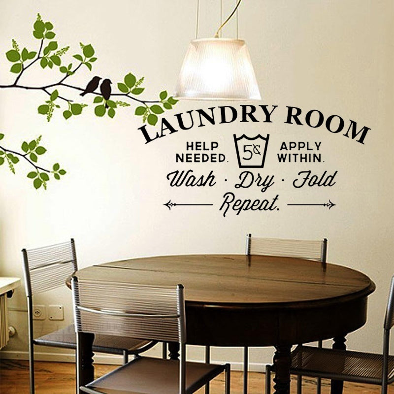 New Hot   Creative laundry room decoration wall sticker  wall art decals removable