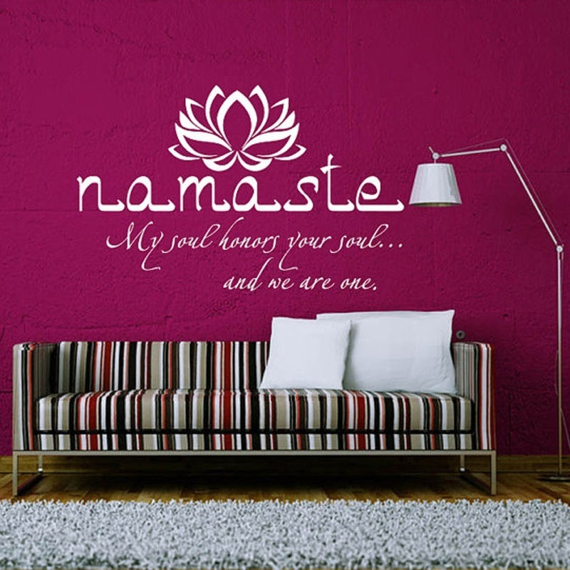 New Brand   Wall Decals Vinyl Sticker Art Home Decor Mural Buddha Quote Namaste Yoga Mandala Bedroom Dorm