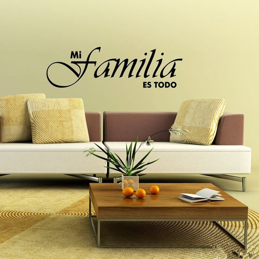 New Hot   Vinilos Adhesivo Familia Es Todo Wall Sticker Decals Art Vinilos