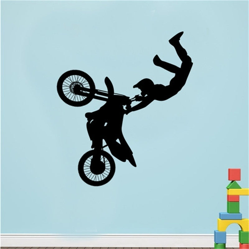 Hot   Motorcycle Stunt Ride Bike Racing Motocross Car Truck Window Vinyl Decal Sticker