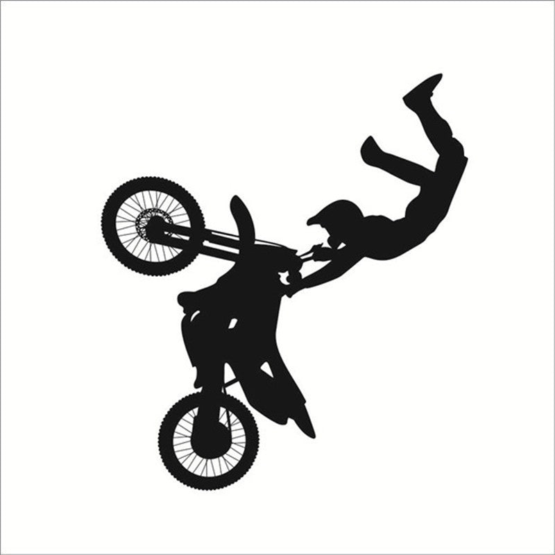 Hot   Motorcycle Stunt Ride Bike Racing Motocross Car Truck Window Vinyl Decal Sticker