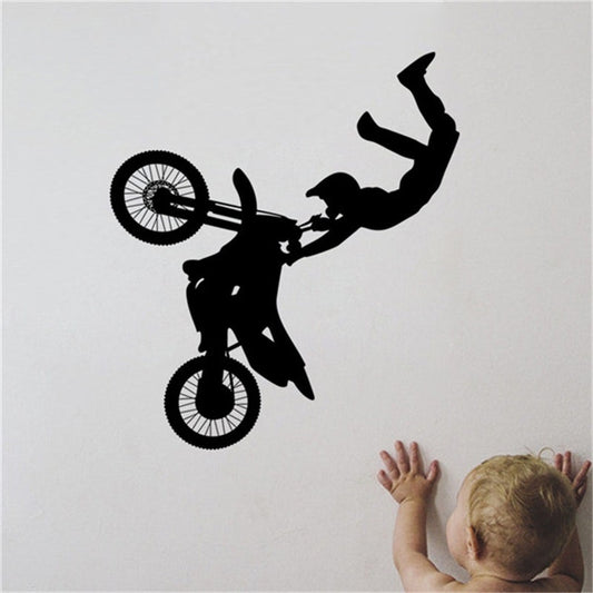 Hot   Motorcycle Stunt Ride Bike Racing Motocross Car Truck Window Vinyl Decal Sticker