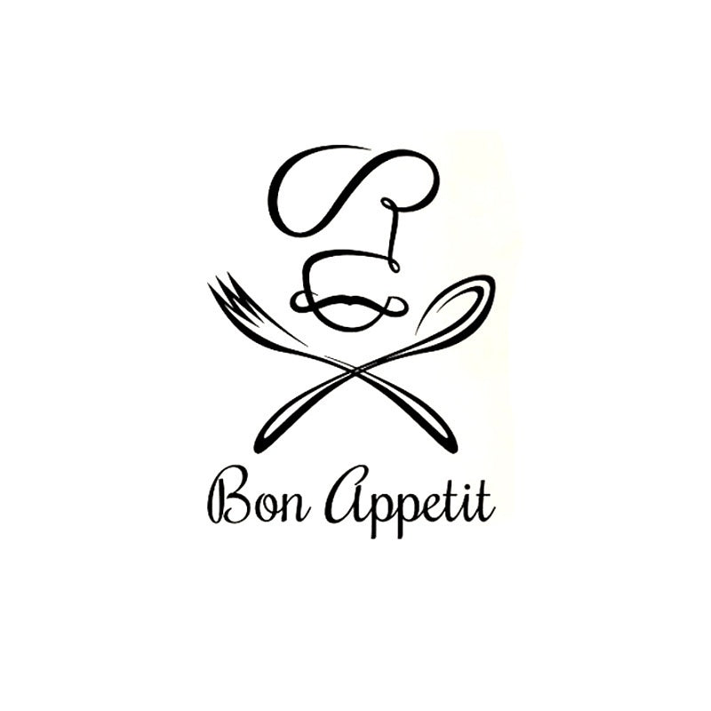 High-quality  Wall Vinyl Sticker Decals Chef Hat Bon Appetit Cafe Kitchen Decor Dining Room Murals Window