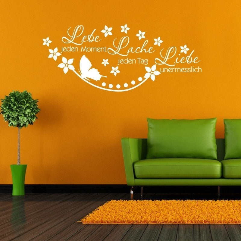 2018 NEW  Wandtattoo Lebe Jeden Moment 94CMX40CM(37inchesx15.75inches)