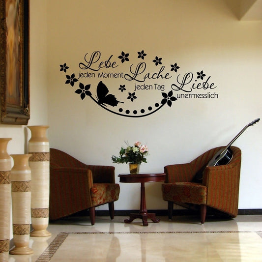 2018 NEW  Wandtattoo Lebe Jeden Moment 94CMX40CM(37inchesx15.75inches)