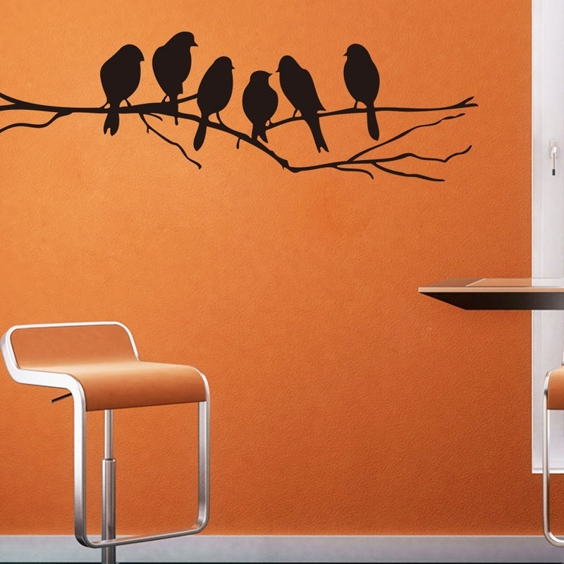 Hot  Black Bird Tree Branch Art Home Mural Decor DIY Wall stickers