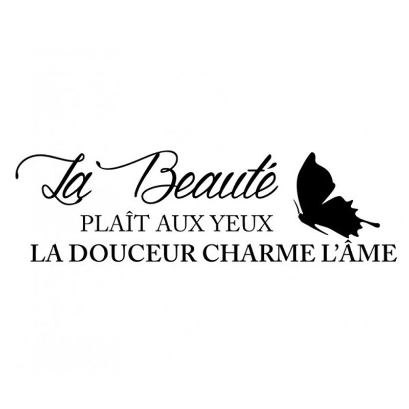 New Fashion   French quote wall sticker home decoration family quote wallpaper