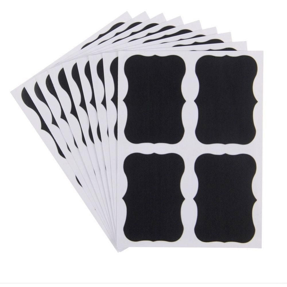 Hot  36x Chalkboard Blackboard Chalk Board Stickers Craft Kitchen Jar Labels Tags