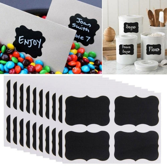 Hot  36x Chalkboard Blackboard Chalk Board Stickers Craft Kitchen Jar Labels Tags
