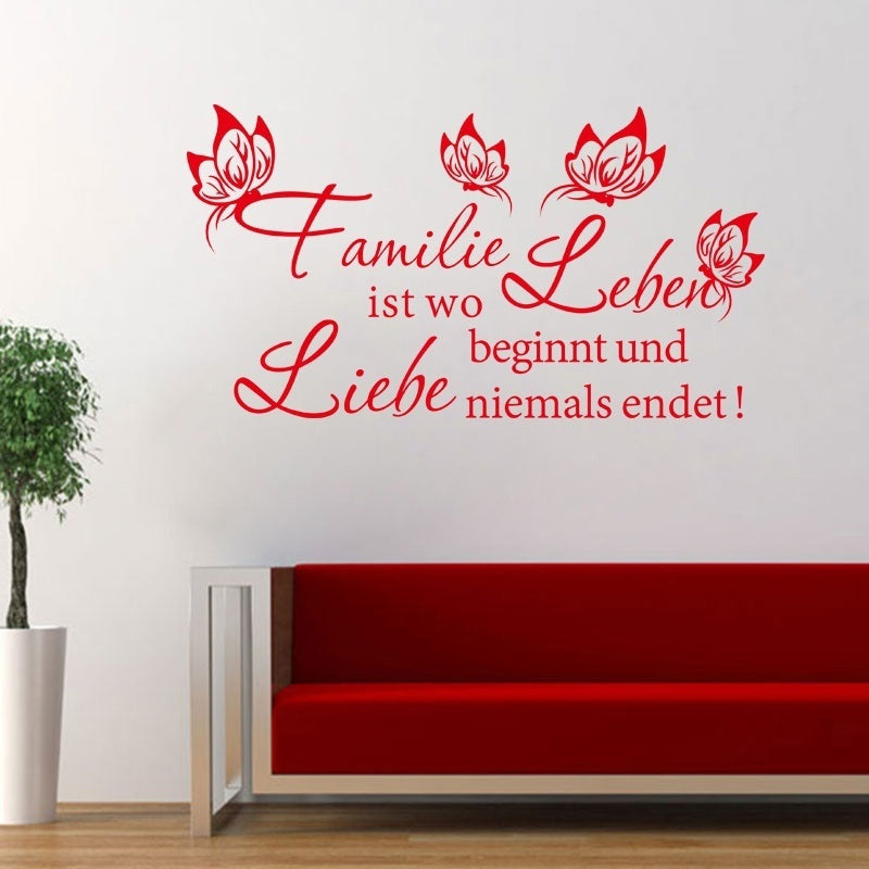 Wandtattoo Familie Ist Wo