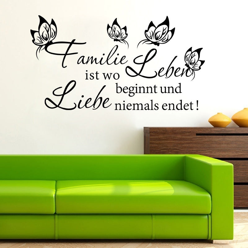 Wandtattoo Familie Ist Wo