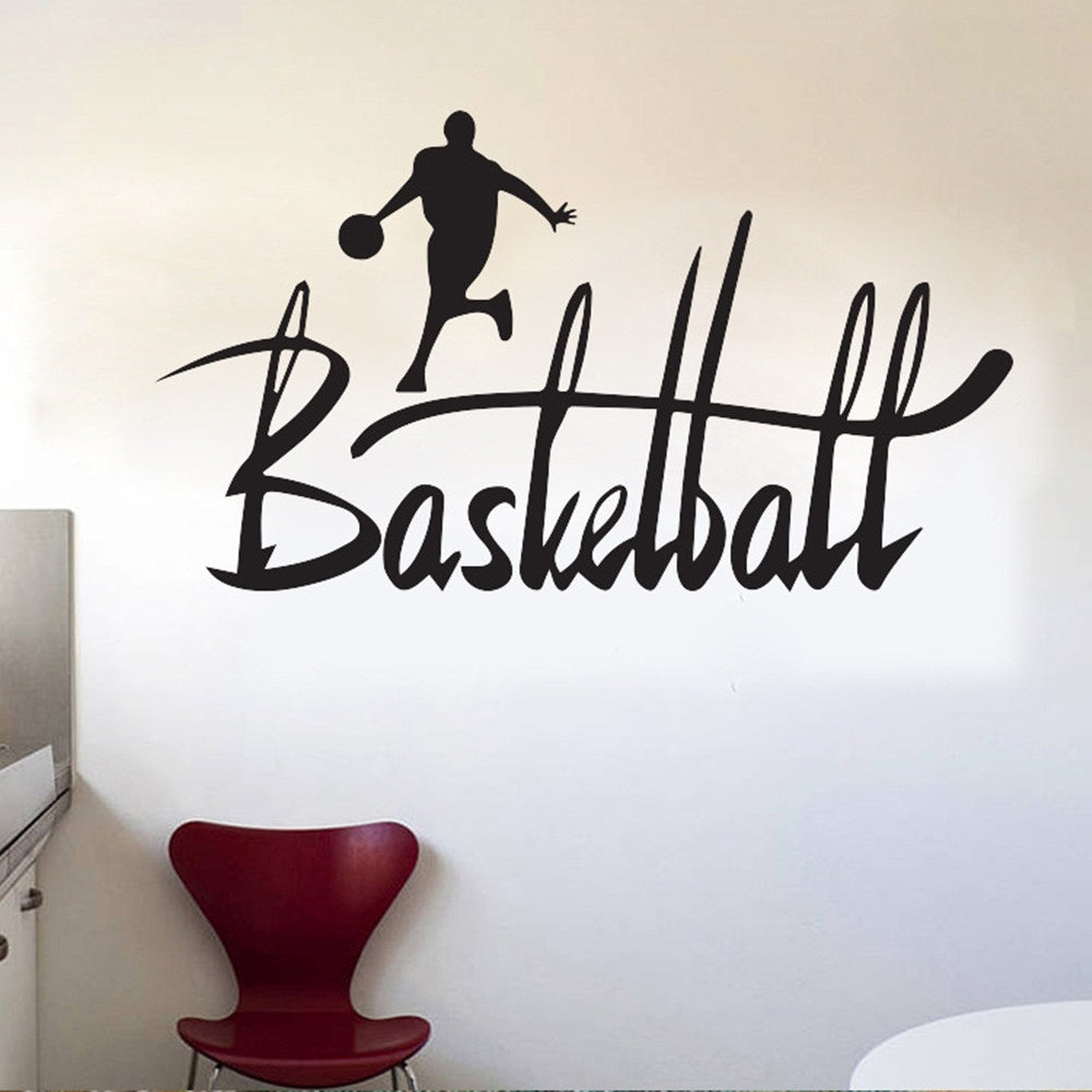 Creative Basketball Sport Wall Sticker Removable Art Decal Vinyl Stickers