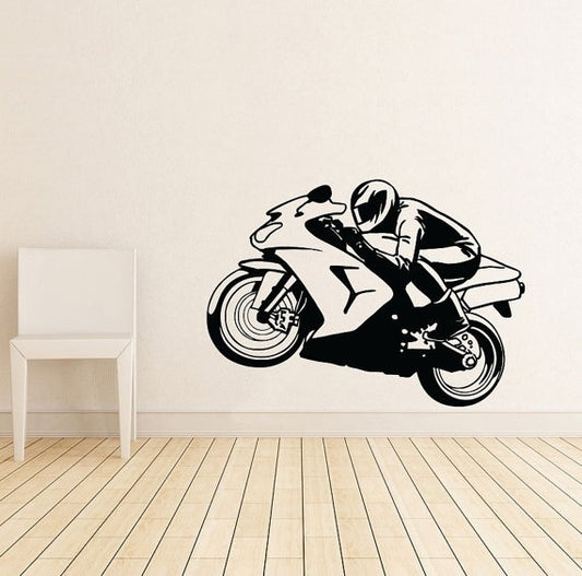 Motorcycle Bike Motorbike Wall Art Decal Decor Vinyl Sticker Motorcycle Wall Decal Motorcycle Decal Motorcycle Decor Motorcycle Gifts