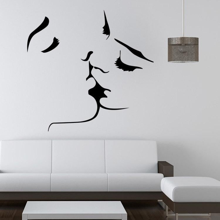 Hot    Kiss Vinyl Wall Stickers Home Decor Living Room Diy Art Mural Decals Removable Wall Sticker for Decoration