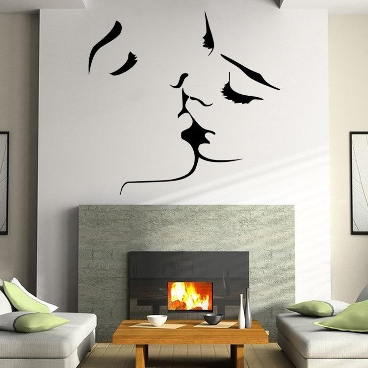 Hot    Kiss Vinyl Wall Stickers Home Decor Living Room Diy Art Mural Decals Removable Wall Sticker for Decoration
