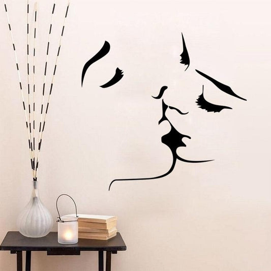 Hot    Kiss Vinyl Wall Stickers Home Decor Living Room Diy Art Mural Decals Removable Wall Sticker for Decoration