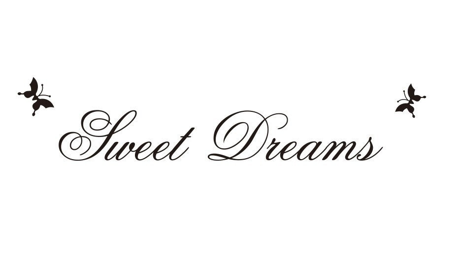 Hot   English Quote''SWEET DREAMS ''Vinyl Wall Decals Removable Waterpoof Wall Sticker Manufacture