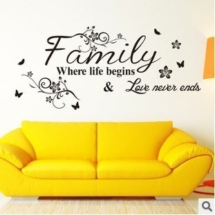 New Hot   family flower vine Wall Stickers creative Art DIY PVC Decorations Wall Decals Home Decors Wall sticker