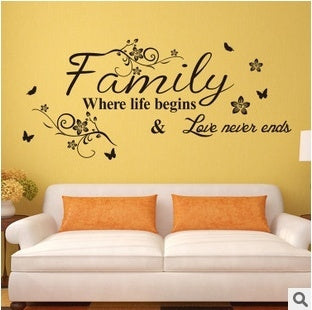 New Hot   family flower vine Wall Stickers creative Art DIY PVC Decorations Wall Decals Home Decors Wall sticker