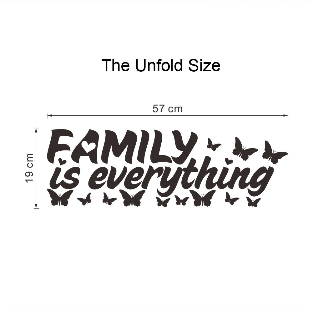 New Fashion Wall Decor Stickers Quotes Family is Everything Wall Sticker