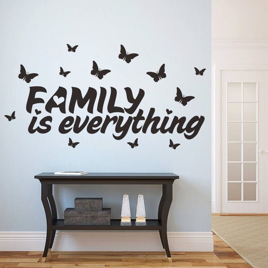 New Fashion Wall Decor Stickers Quotes Family is Everything Wall Sticker