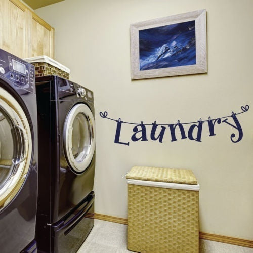 New Hot  Laundry Room Wall Sticker Home Decor Popular Vinyl Removable Decals Washhouse