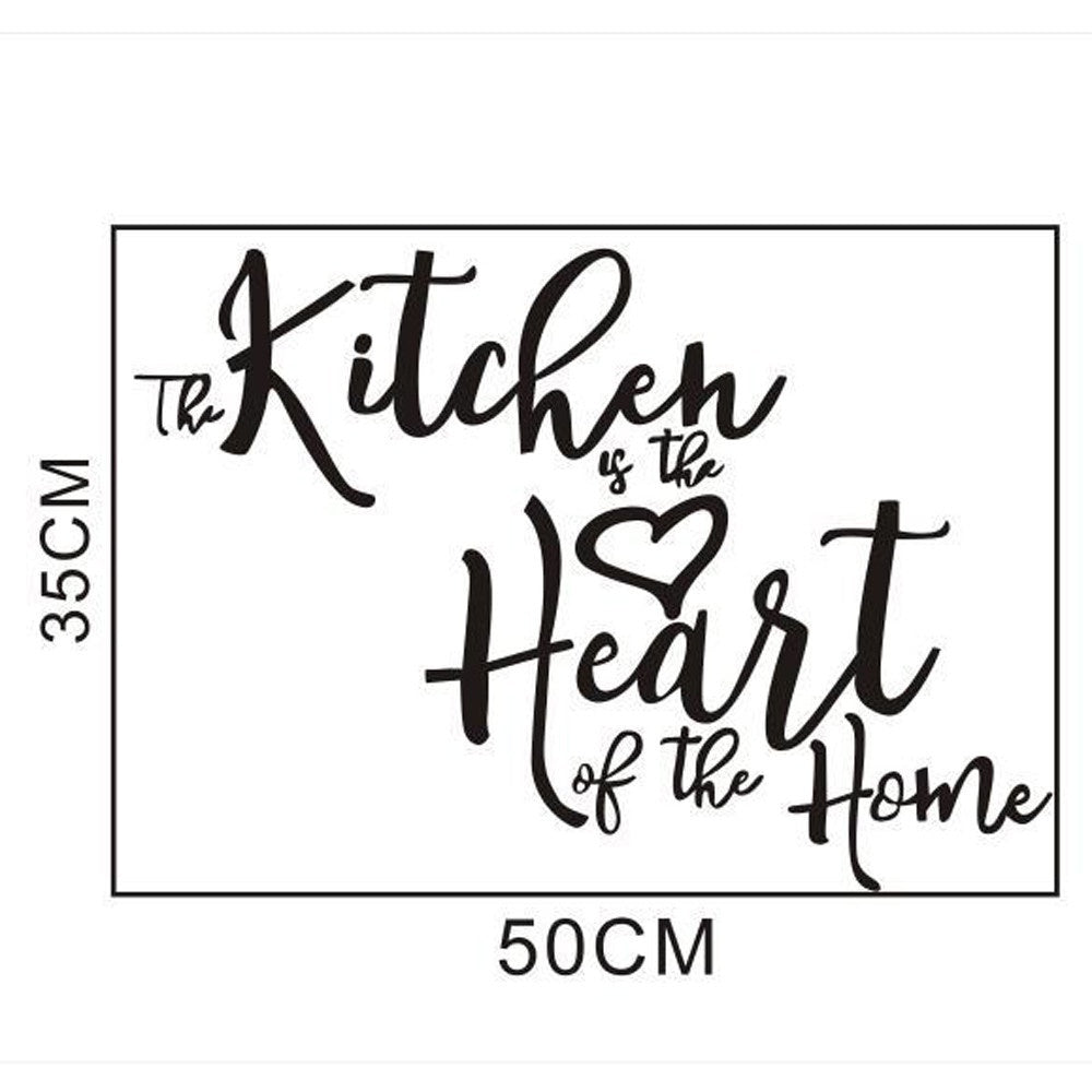 Hot   Kitchen Restaurant Letter Room Window Wall Sticker Mural Decor