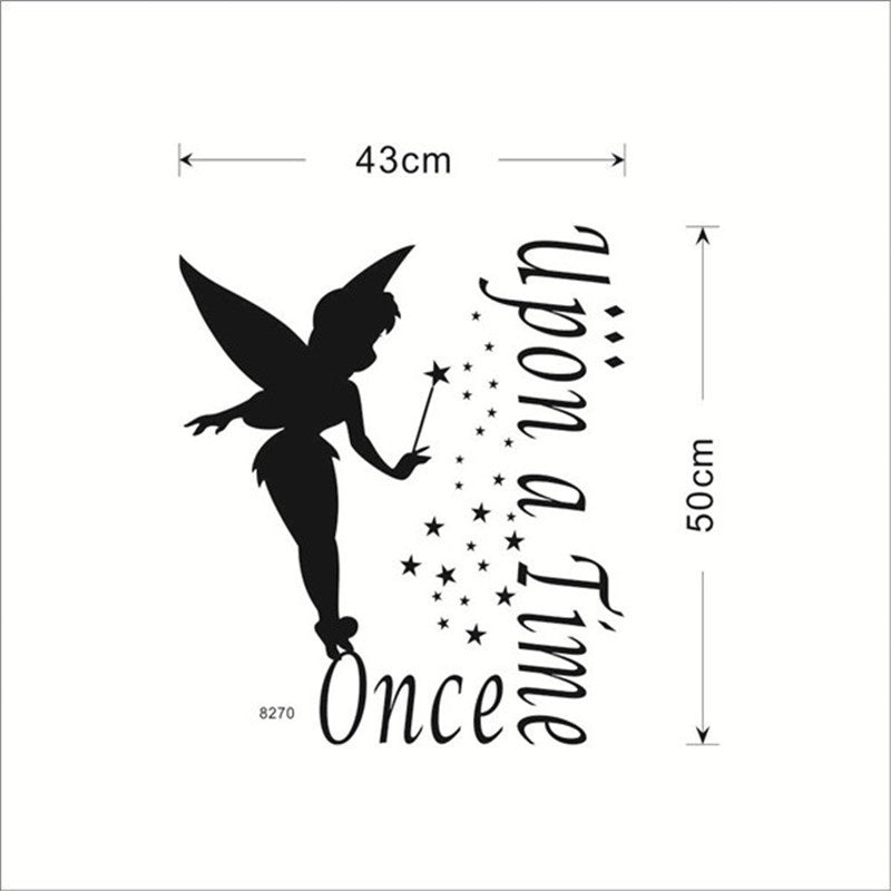 New Fashion   Once upon a time..Wall Sticker Quote decal Removable sticker decor Vinyl art