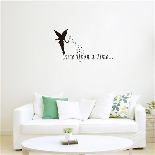 New Fashion   Once upon a time..Wall Sticker Quote decal Removable sticker decor Vinyl art