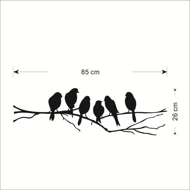 New Brand  Birds On Branch Wall Sticker DIY Art Vinyl Decal Home Decor Removable