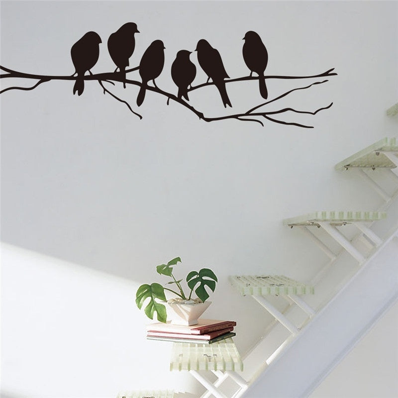 New Brand  Birds On Branch Wall Sticker DIY Art Vinyl Decal Home Decor Removable