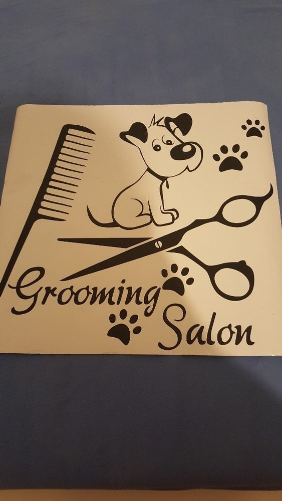 High-quality  Wall Decal Grooming Salon Decals Pet Dog Scissor Vinyl Sticker Mural Decor