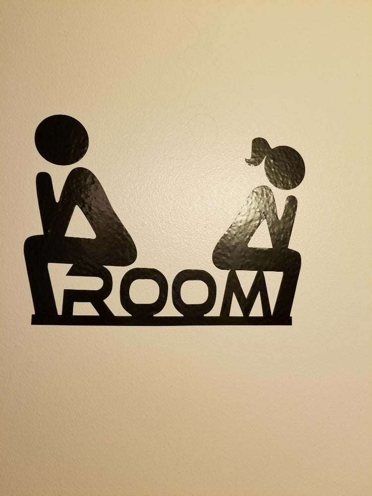 2018 NEW   Removable Thinking room Tolite&WC Decoration Stickers Toilet Door WC indication Mark Stickers