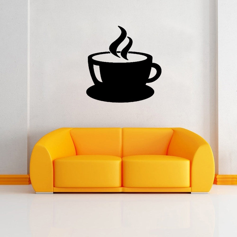 High-quality   Sticker Cuisine Tasses À Café Fumant Home Decor Sticker Decals