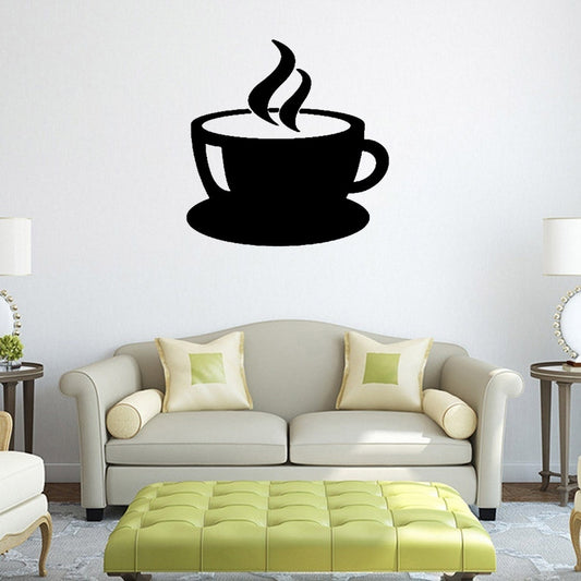 High-quality   Sticker Cuisine Tasses À Café Fumant Home Decor Sticker Decals