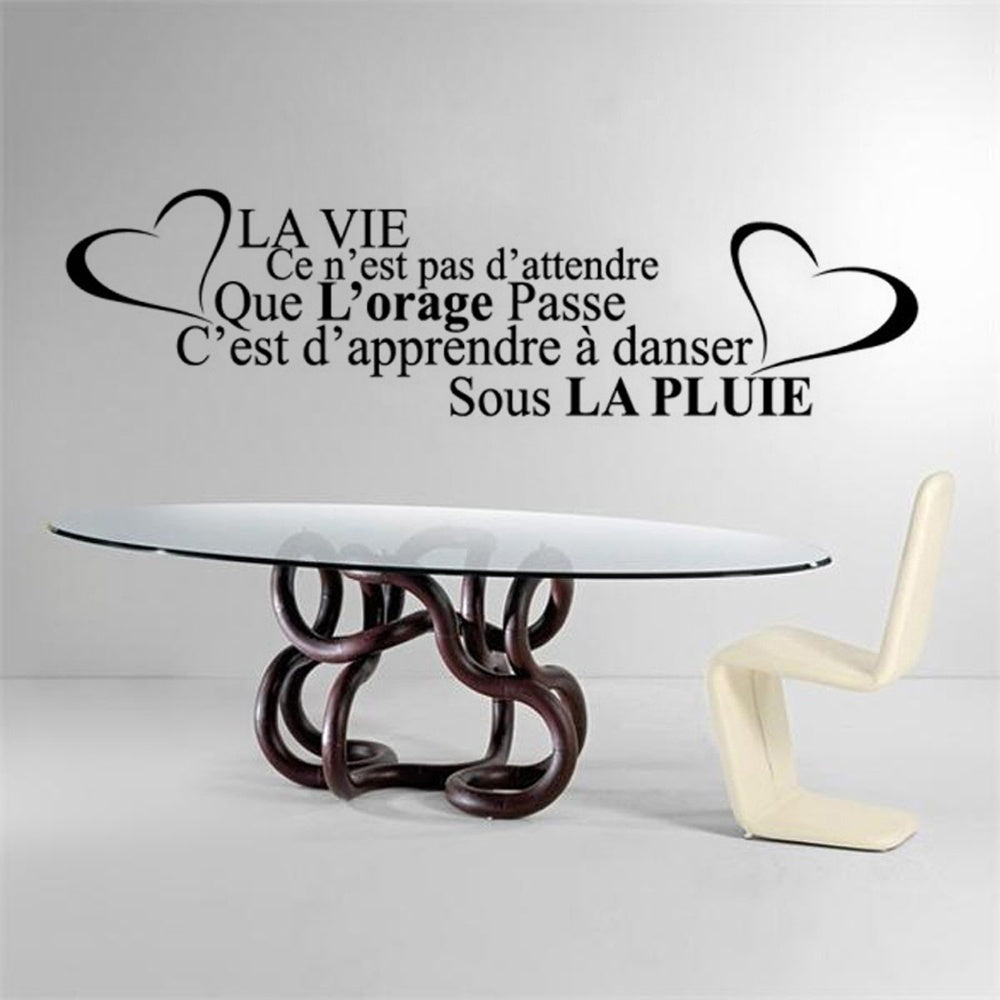 New Hot   Stickers Muraux Citation De La Vie 75cmx20cm