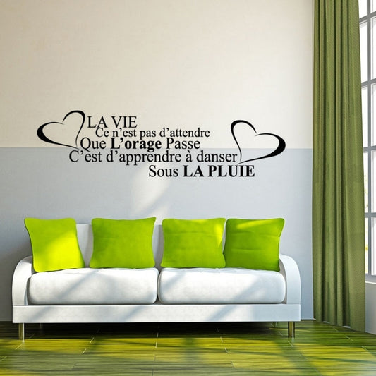 New Hot   Stickers Muraux Citation De La Vie 75cmx20cm