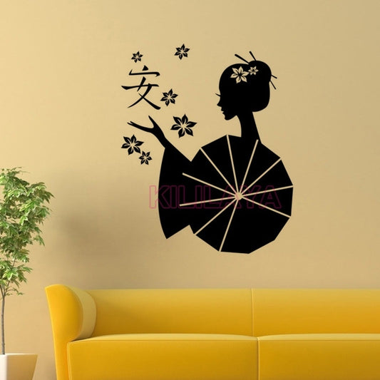 Asia Japanese Geishas Zen Vinyl Wall Stickers