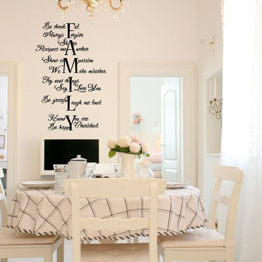 High-quality  Vinyl Wall Decal Family Quote