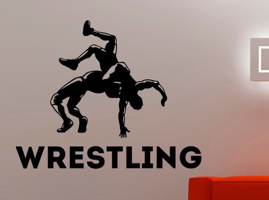 Hot   Wrestling Wall Decal Sports Wall Stickers Home Interior Design Sports Room Decor Gym Wall Art Murals Removable Stickers 1wrzz