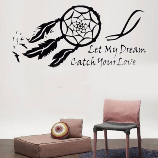 2018 NEW    Classic Creative Dream Catcher Feather Wall Sticker Art Decal Mural