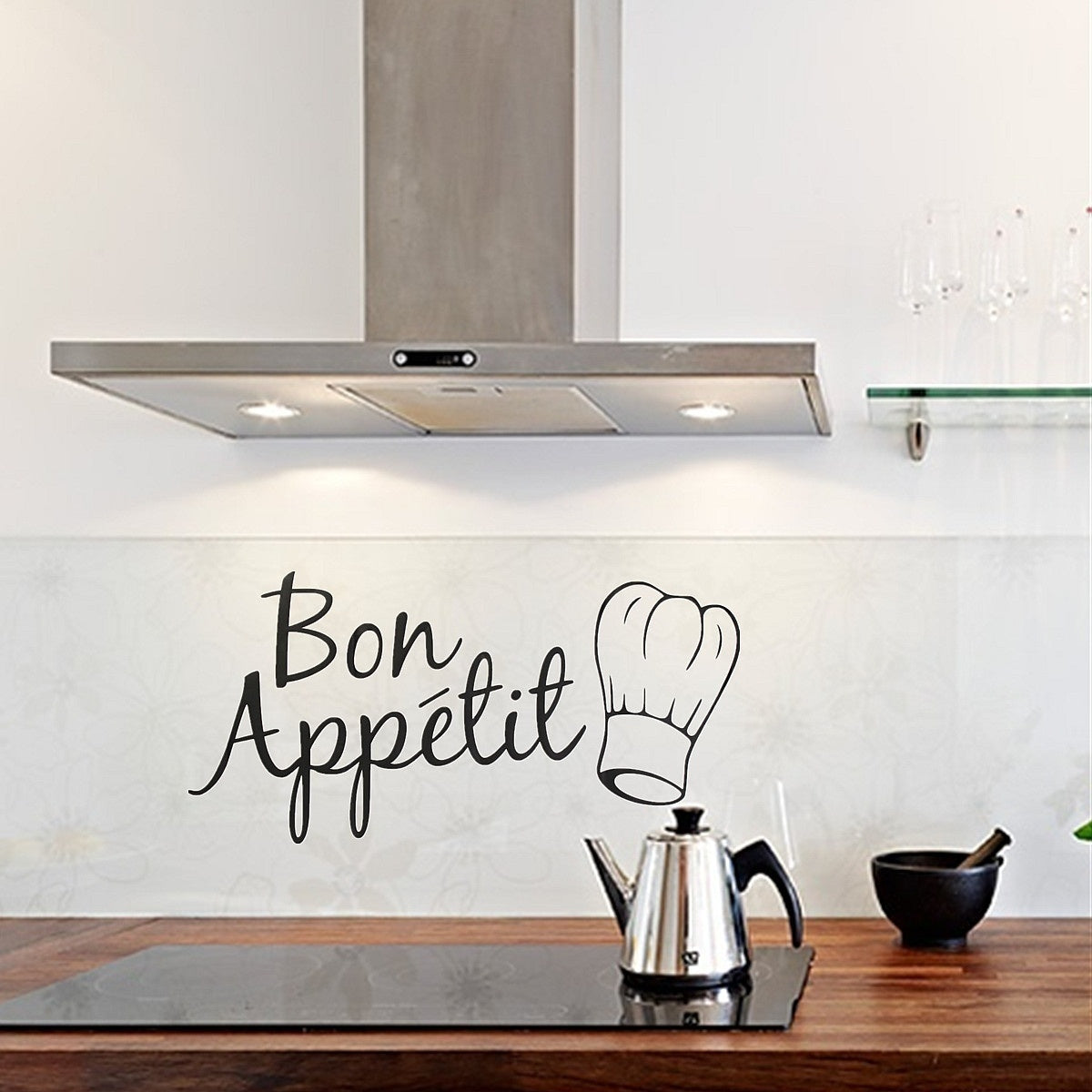 New Brand  Removable Bon Appetit English letters Wall Sticker Art Decal Cafe Kitchen Dinning Room Decor