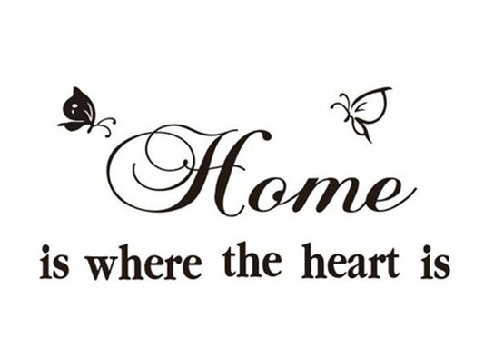 Home is Where the heart is Wall Quote Sticker Decals Home Decor Vinyl Removable