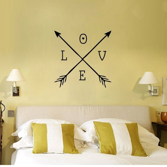 High-quality LOVE Vinyl Arrows Wall Decor Arrow Heart Sticker Decal Living Room Home Wall Design