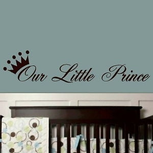 New Hot  LITTLE PRINCE Baby Nursy Wall Sticker Transfer Huge Removable Vinyl