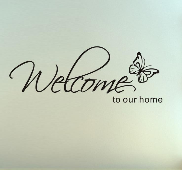New Fashion wall sticker Welcome wall English poetry proverbs export wall stickers for home deco vinyl