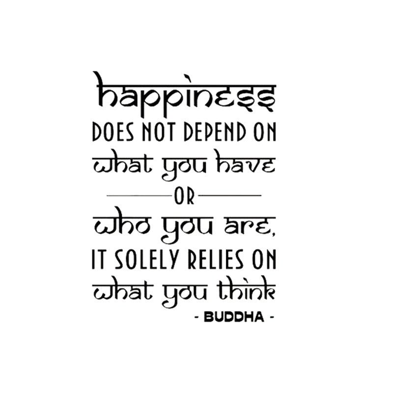 Fashion   Wall Decals Vinyl Sticker Art Home Decor Mural Buddha Quote Happiness Bedroom Dorm Gift