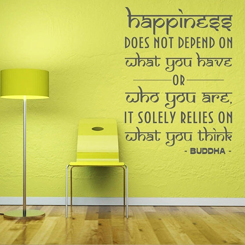 Fashion   Wall Decals Vinyl Sticker Art Home Decor Mural Buddha Quote Happiness Bedroom Dorm Gift