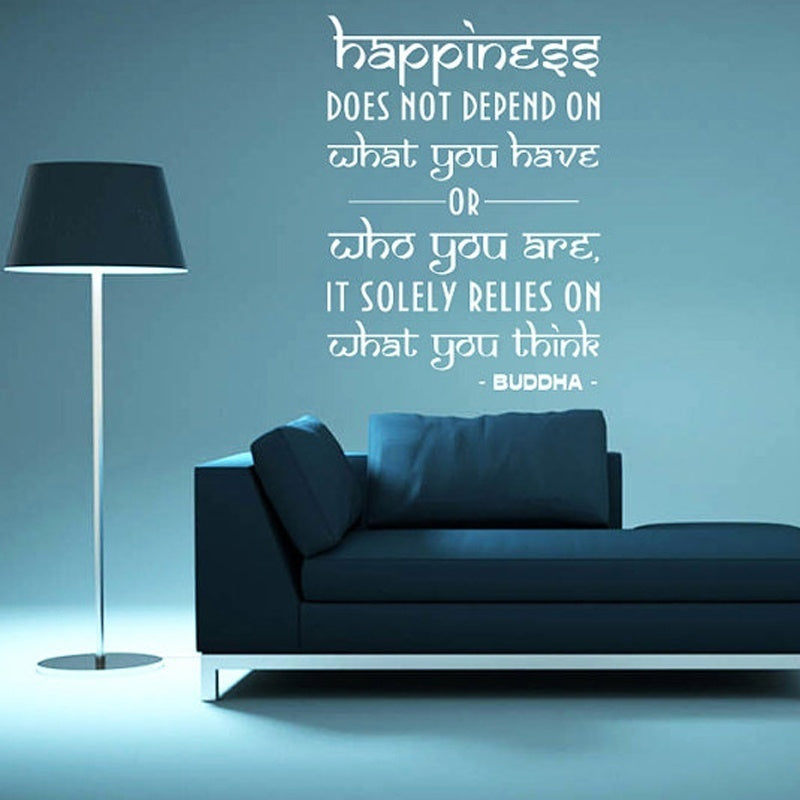 Fashion   Wall Decals Vinyl Sticker Art Home Decor Mural Buddha Quote Happiness Bedroom Dorm Gift