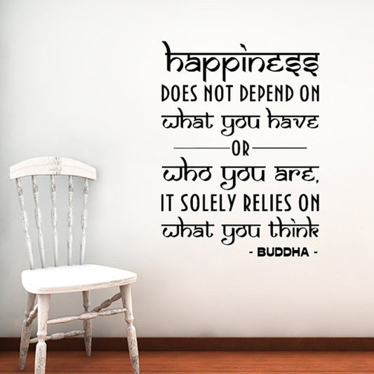 Fashion   Wall Decals Vinyl Sticker Art Home Decor Mural Buddha Quote Happiness Bedroom Dorm Gift